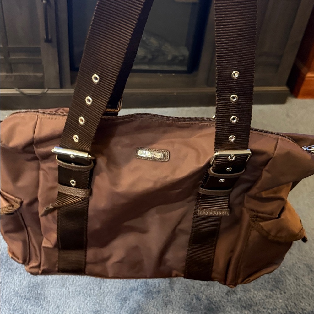 Reaction Kenneth Cole Chocolate Nylon Tote